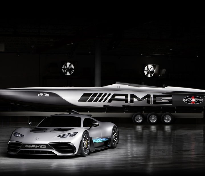 LiV to Drive on Land and on Water with Mercedes-AMG and Cigarette Racing